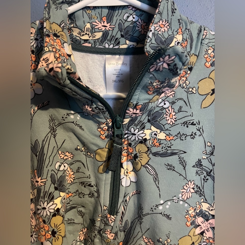 Vera Bradley 3/4 zip sweatshirt